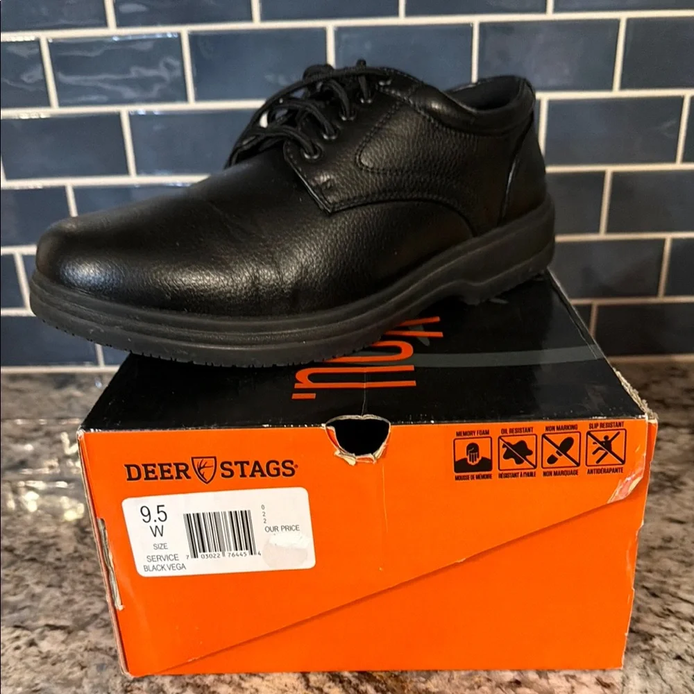 Deer Stags Men's Black Oxford Shoes